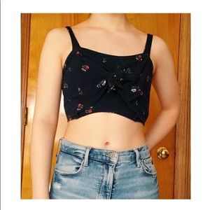 Hollister floral crop top